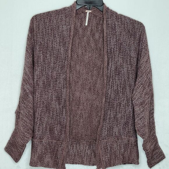 Free People Mauve Knit Open Cardigan Size XS - Picture 1 of 11